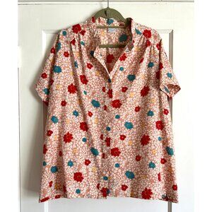 Vintage Levi Strauss Floral Blouse with Matching Tie/Belt